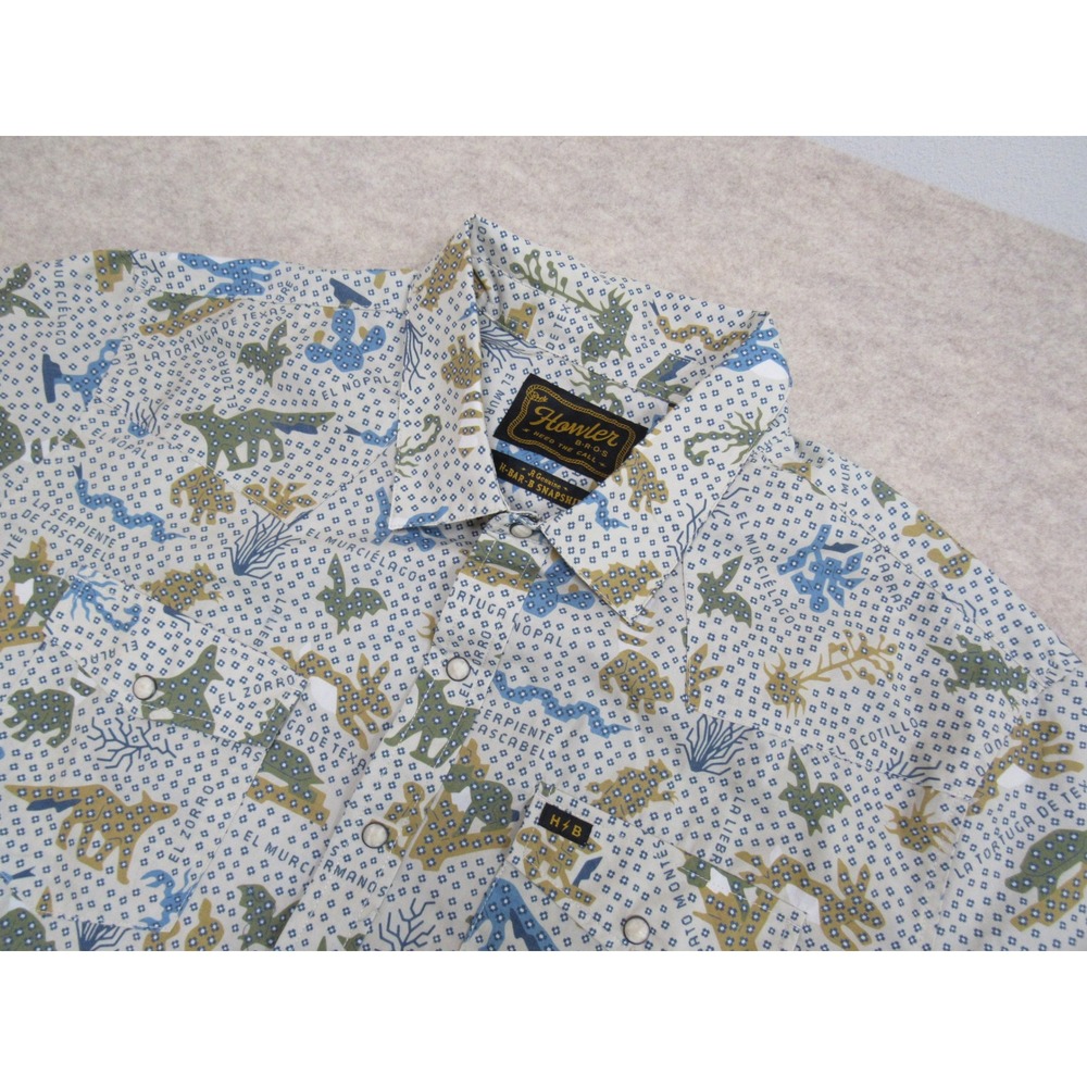 Howler Brothers H-Bar-B Snapshirt XXL Ecosistema Sand Western Pearl Snap Shirt